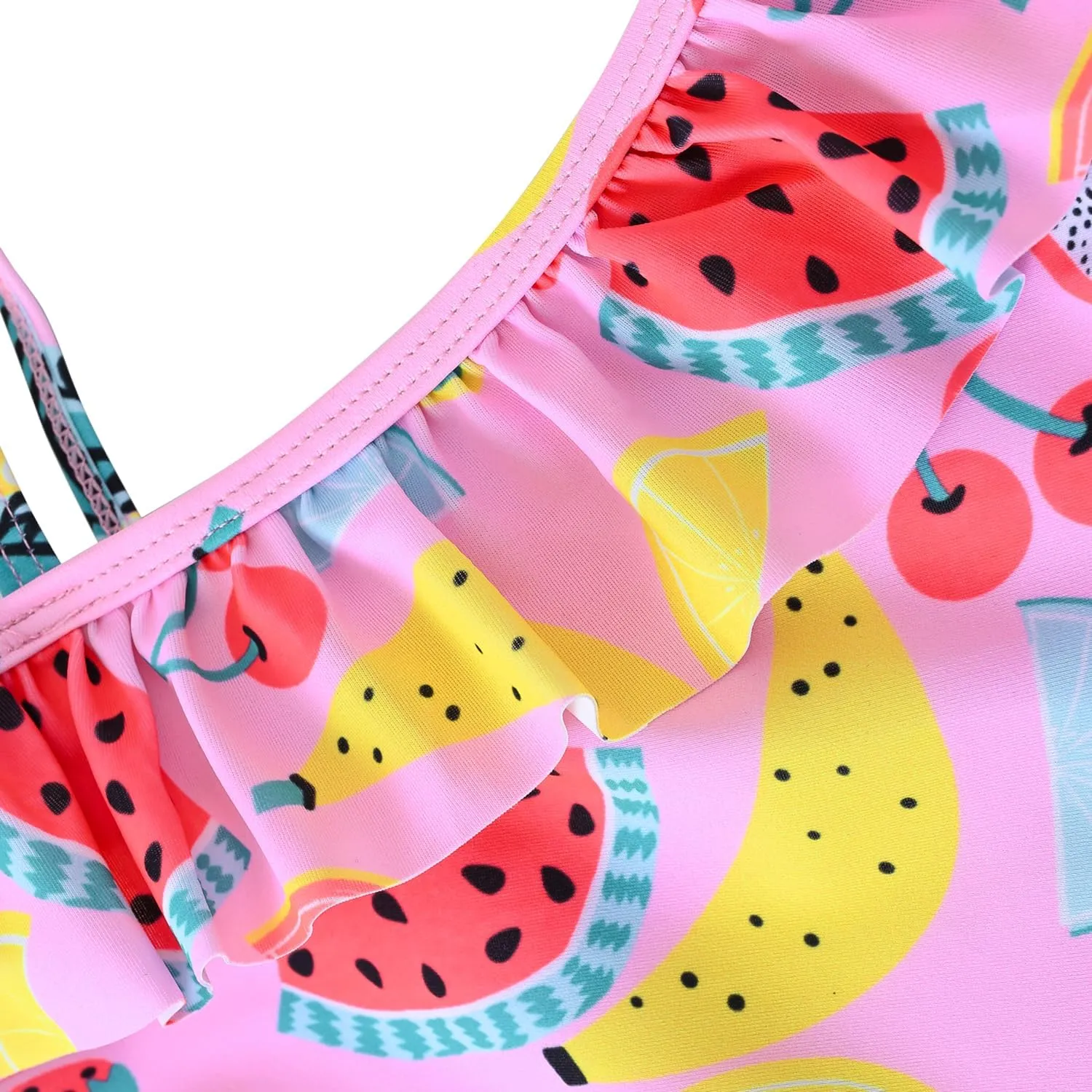 kavkas Baby Girl Swimsuit Cute One Piece Bathing Suit with Sun Protection Ruffles Swimwear (9M-6T)
