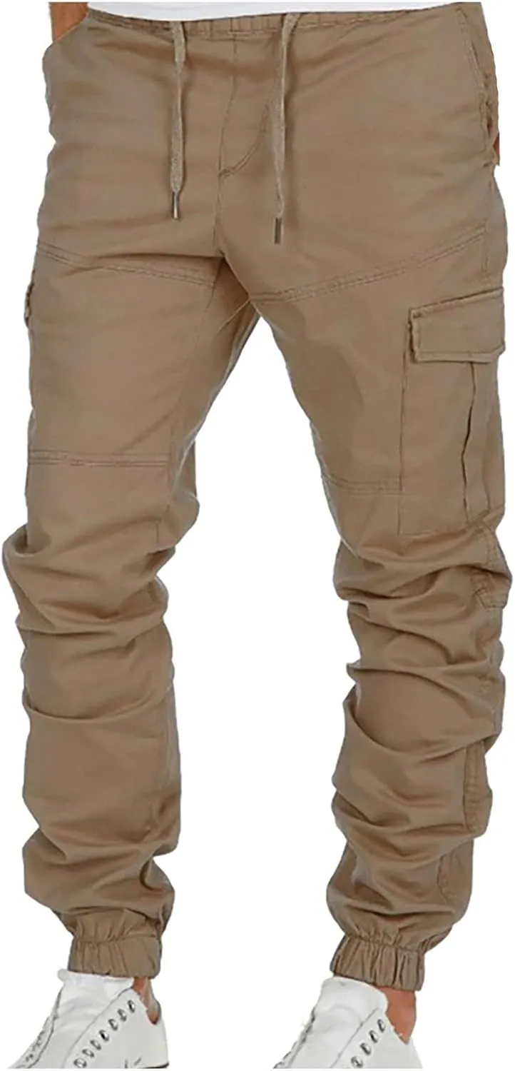 Men's Active Athletic Casual Tricot Sports Length Solid Mens Pants Men's Pants Men's Sweatpants Track Tapered Joggers