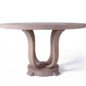 Modern Grey Oak Round Dining Table