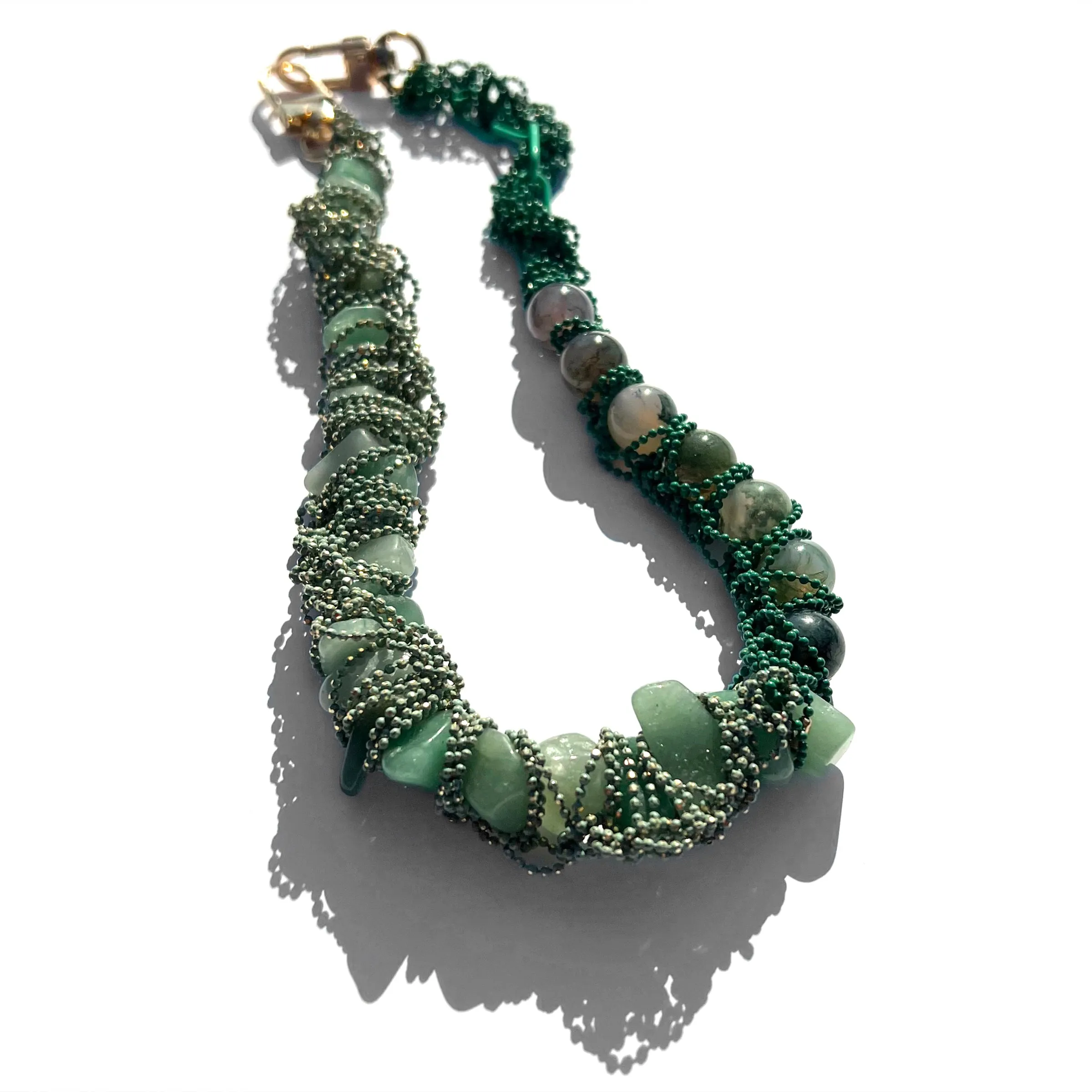 MPR x THE IMAGINARIUM: Rough   Sphere Green Gems Necklace