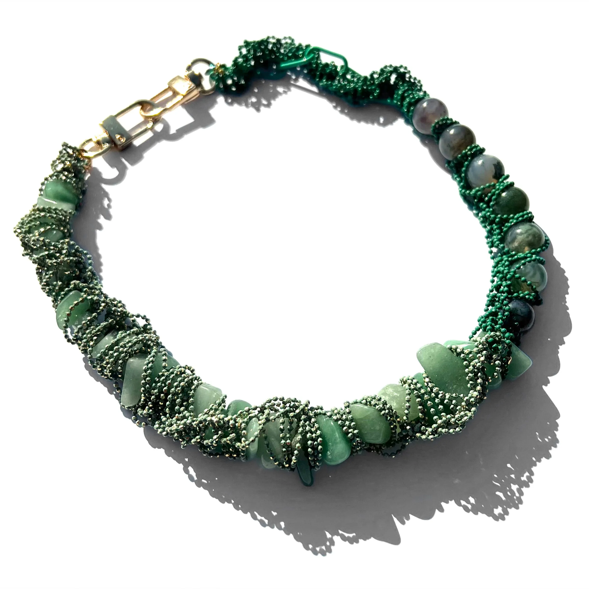 MPR x THE IMAGINARIUM: Rough   Sphere Green Gems Necklace