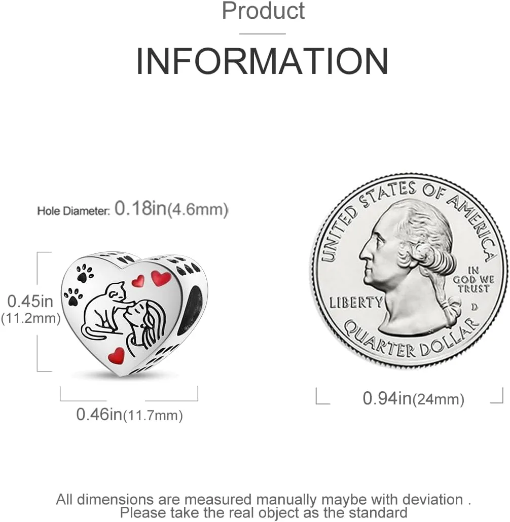 MULA 925 Sterling Silver Charms for Bracelets and Necklaces Cute Cat Dog Elephant Animal Family Beads Dangle Pendants Jewelry for Women