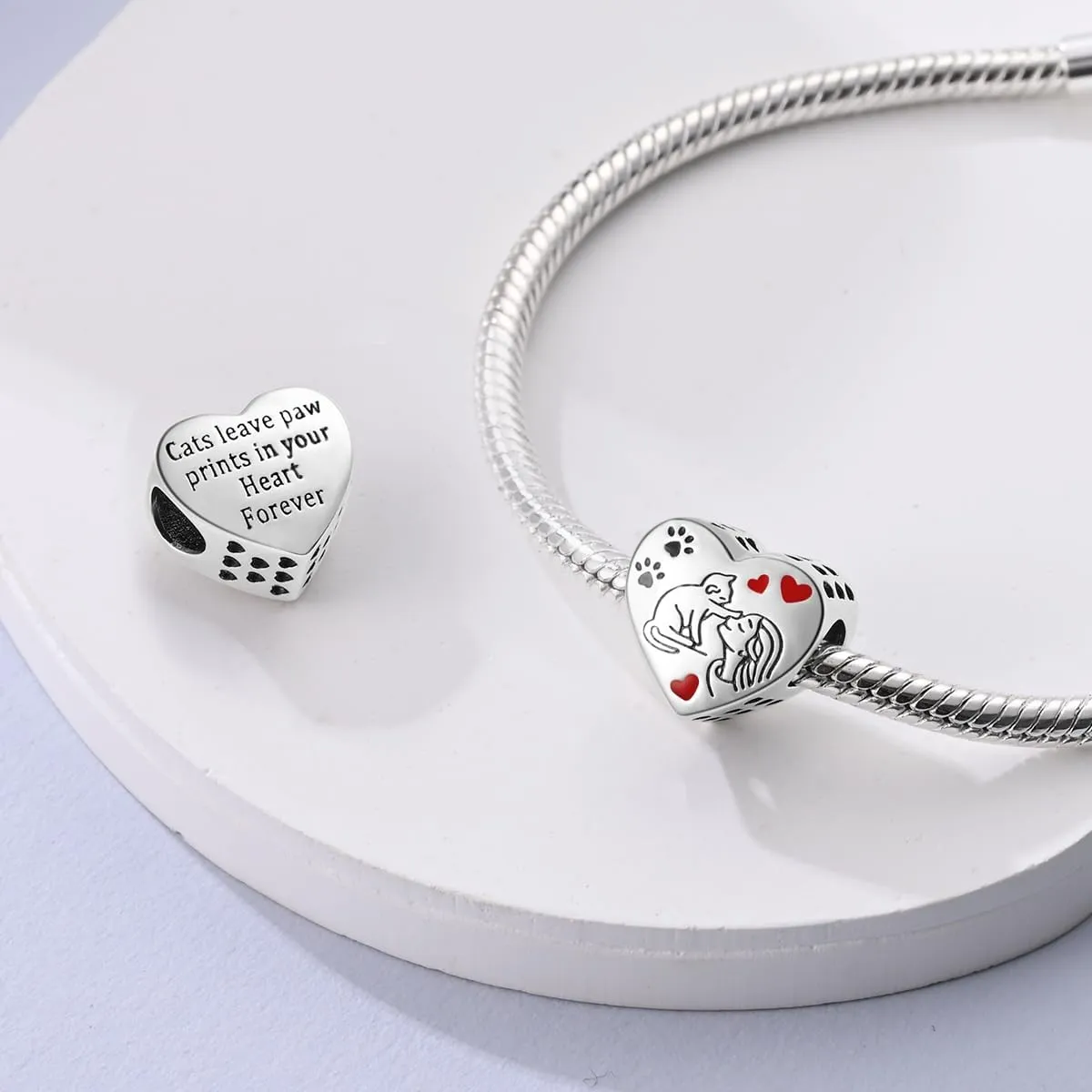 MULA 925 Sterling Silver Charms for Bracelets and Necklaces Cute Cat Dog Elephant Animal Family Beads Dangle Pendants Jewelry for Women