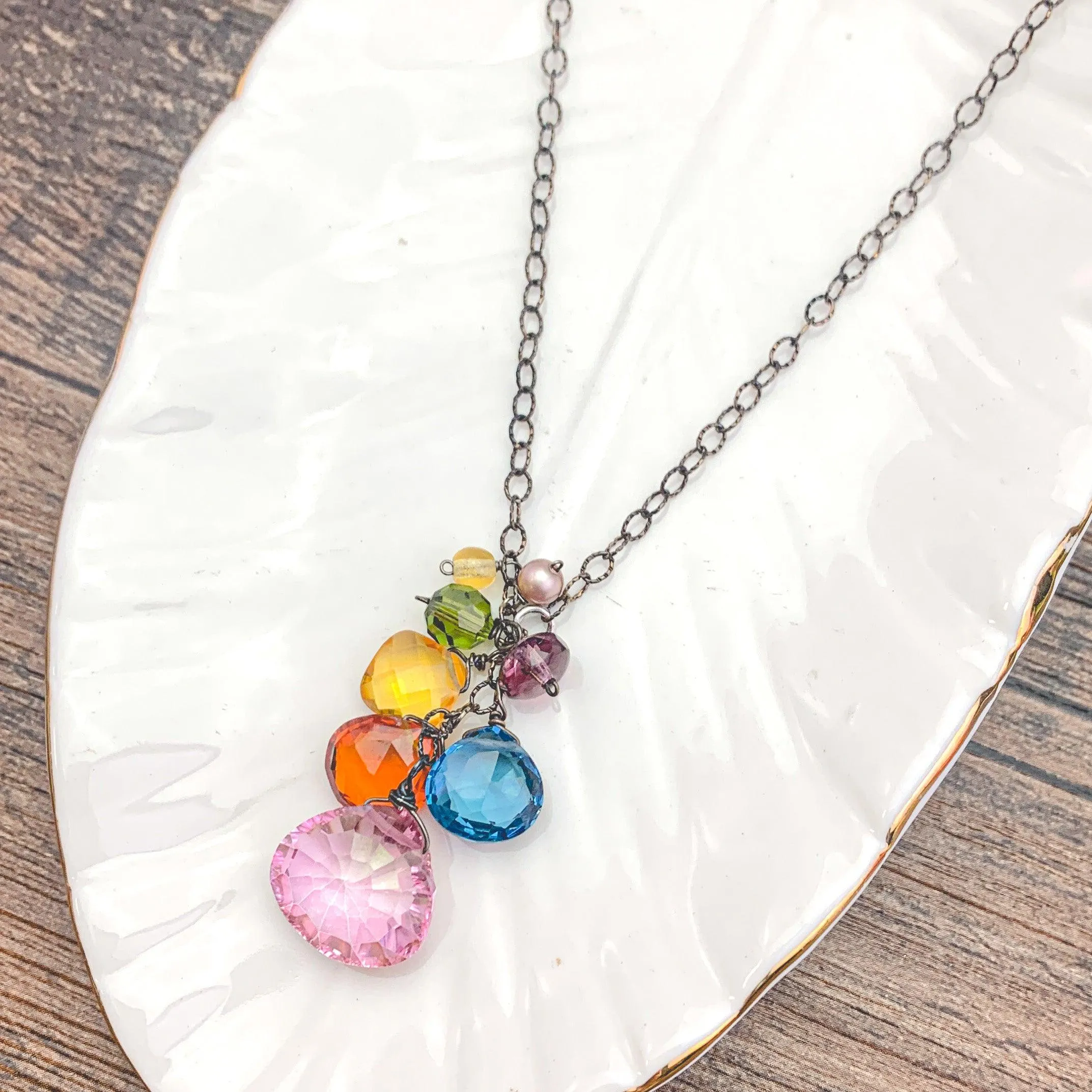 Mystic Pink Topaz Necklace