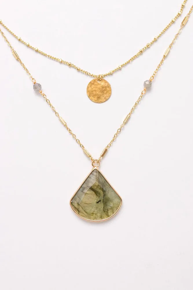 Nakamol Labradorite Pendant Layered Necklace