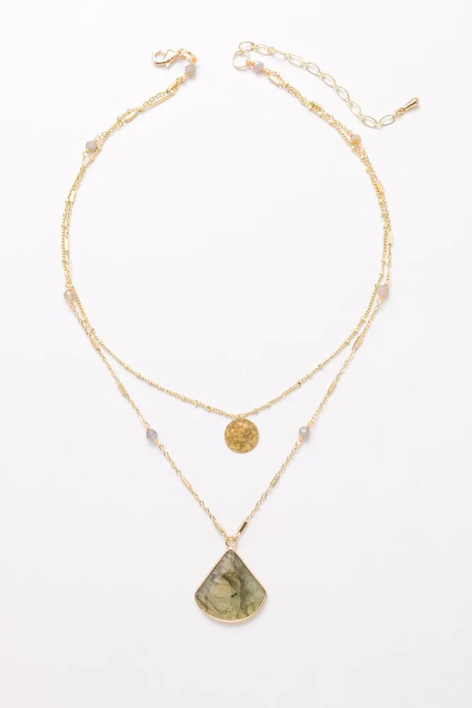 Nakamol Labradorite Pendant Layered Necklace