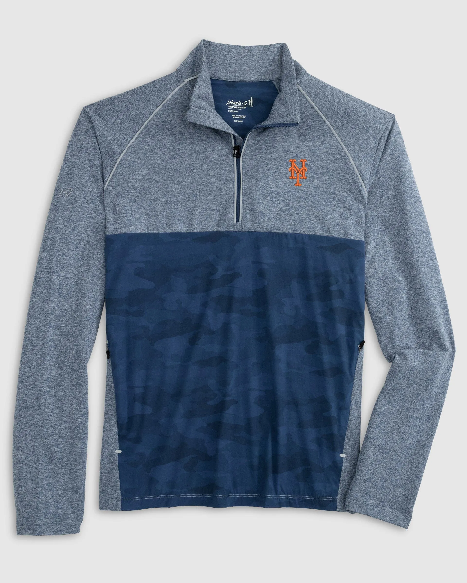 New York Mets Keiser Camo Mixed Media 1/4 Zip