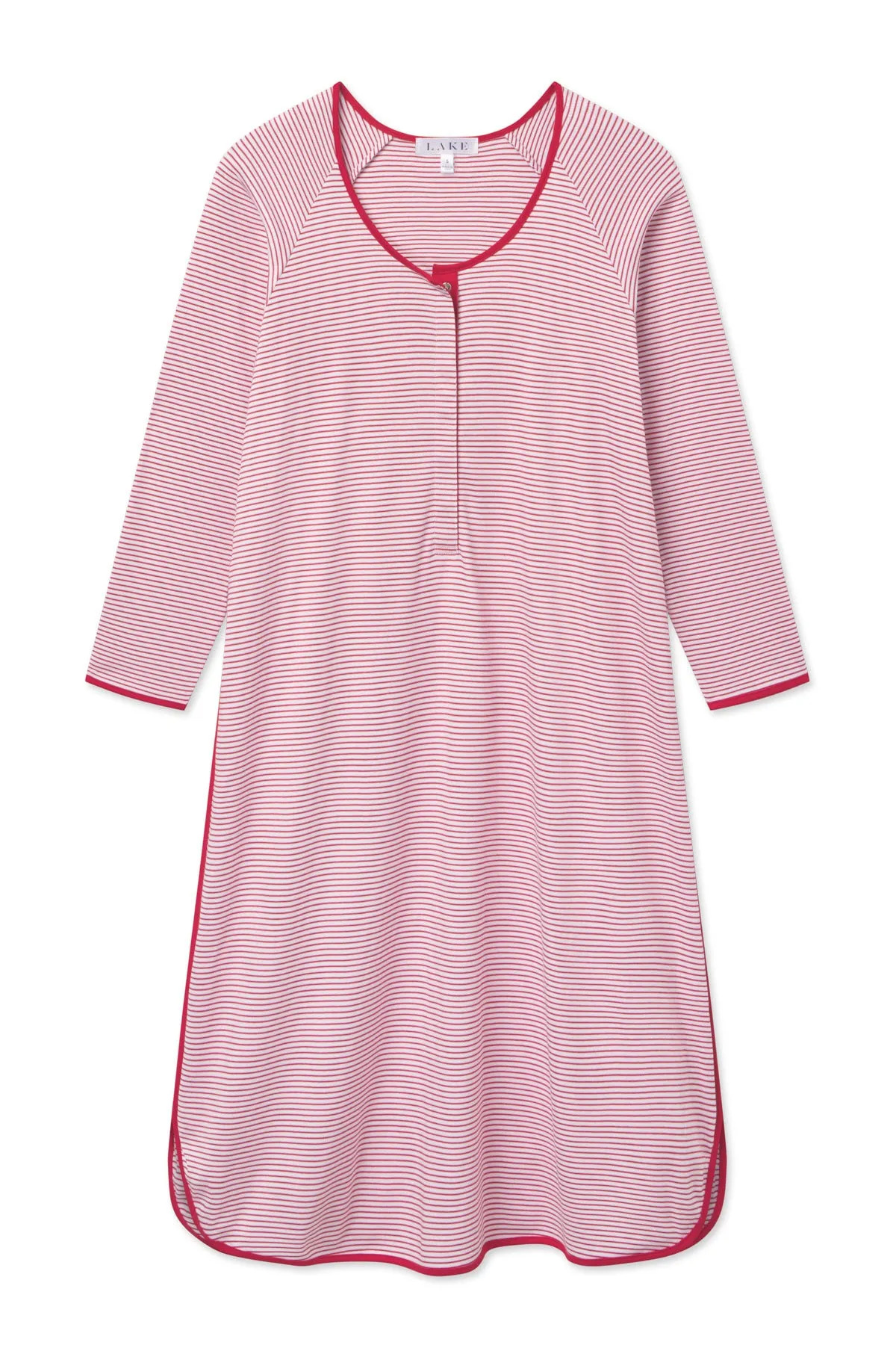 Pima Maternity Long Sleeve Nightgown in Classic Red