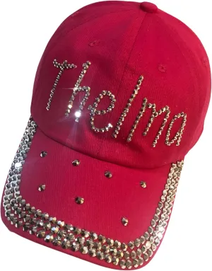 Popfizzy Rhinestone Baseball Cap for Women and Girls, Fun Bedazzled Hats, Cute Bling Denim and Diamond Hat, Sparkly Gifts