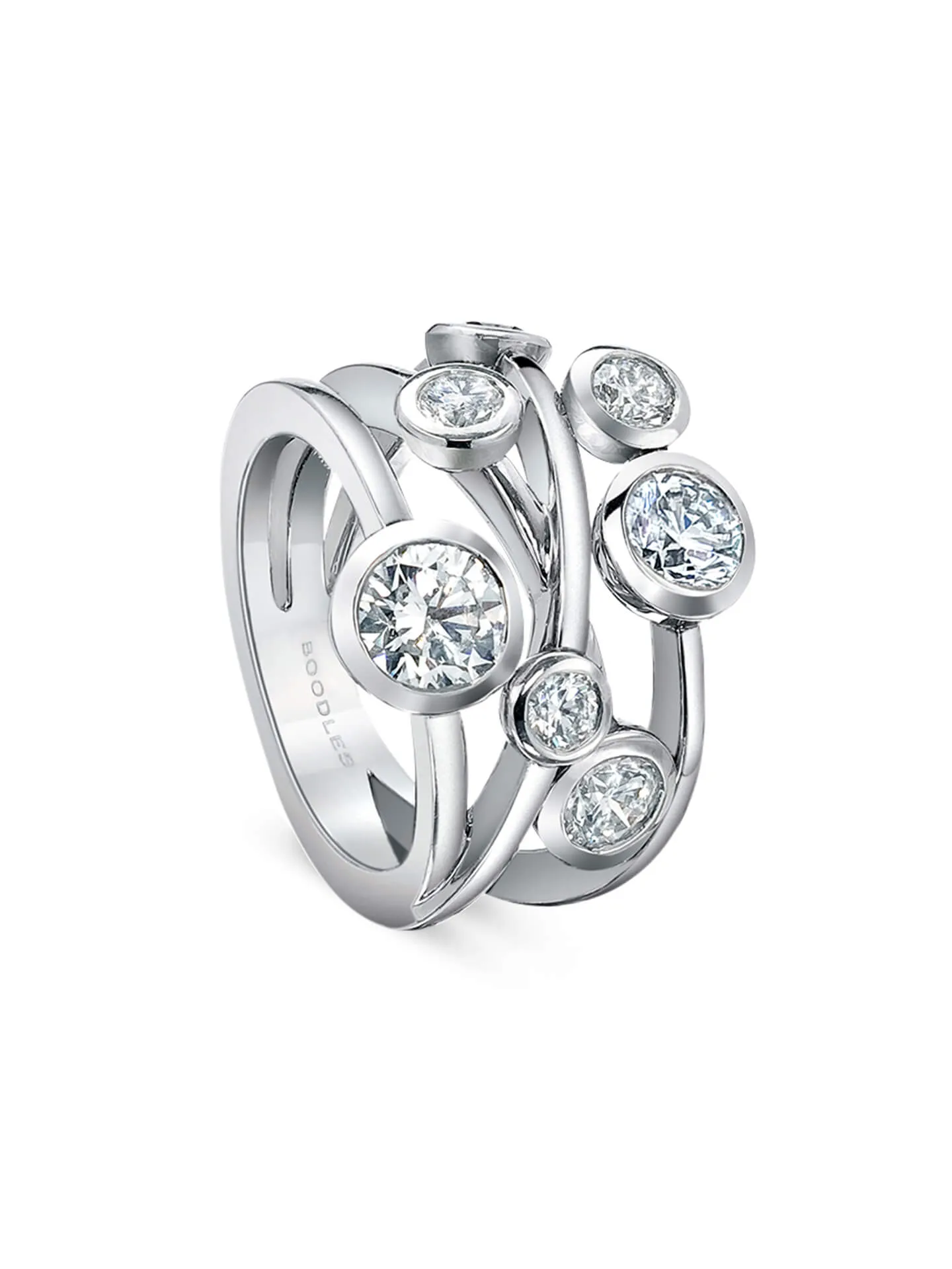 Raindance Seven Diamond Platinum Ring
