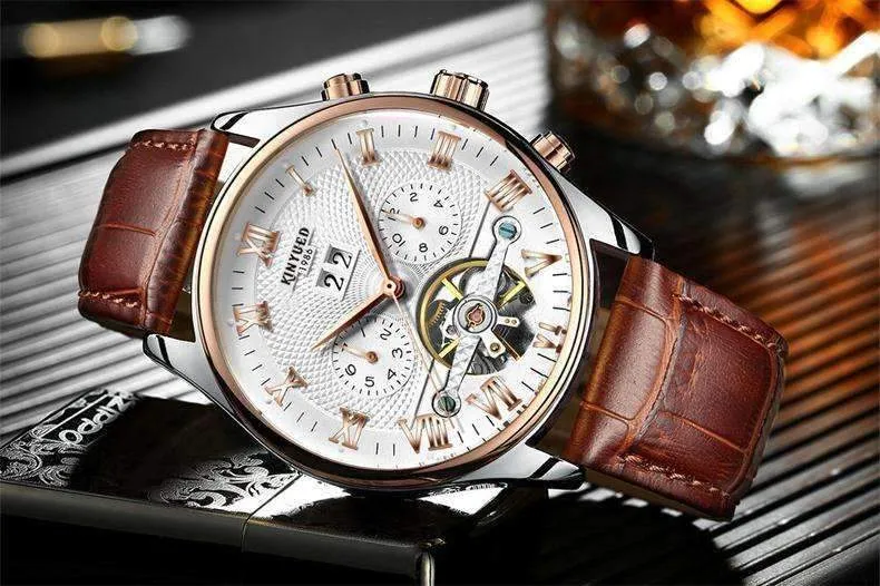 Rose Gold Mechanical Tourbillon Watch