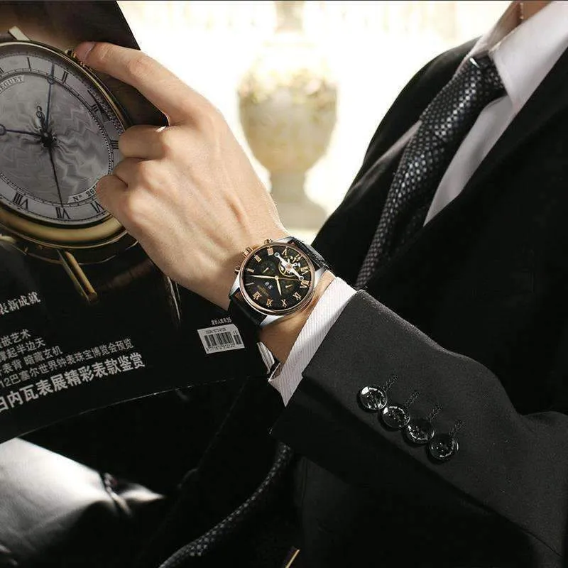 Rose Gold Mechanical Tourbillon Watch