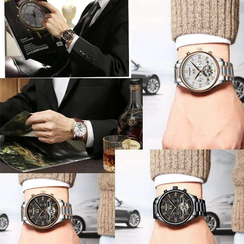 Rose Gold Mechanical Tourbillon Watch