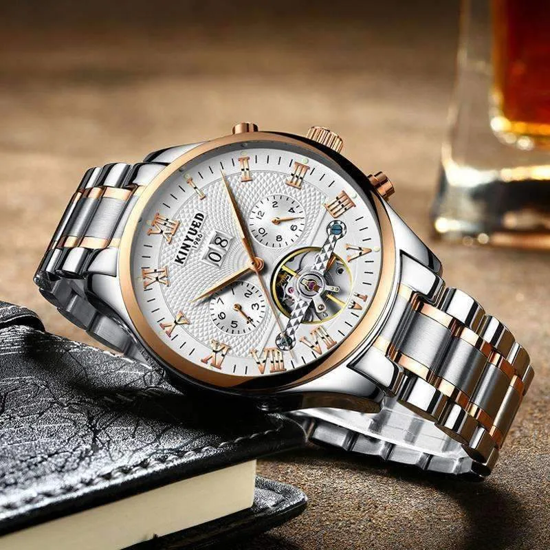 Rose Gold Mechanical Tourbillon Watch