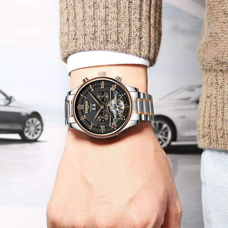 Rose Gold Mechanical Tourbillon Watch