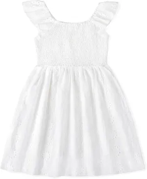 Simplee kids Baby Girl Dress Toddler Casual Dresses Summer Solid Color Floral Girl Clothes