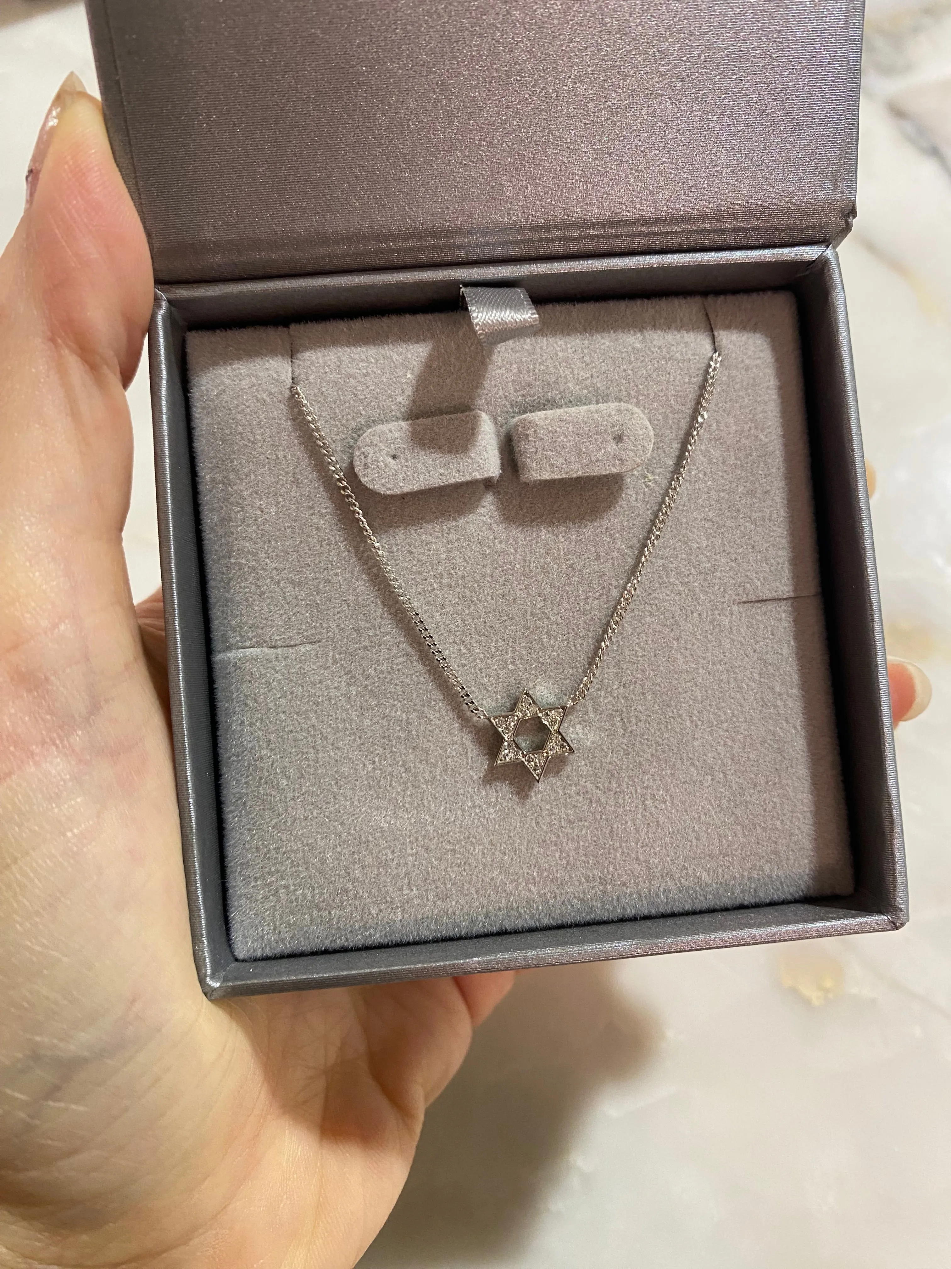 Small Diamond Star of David Charm