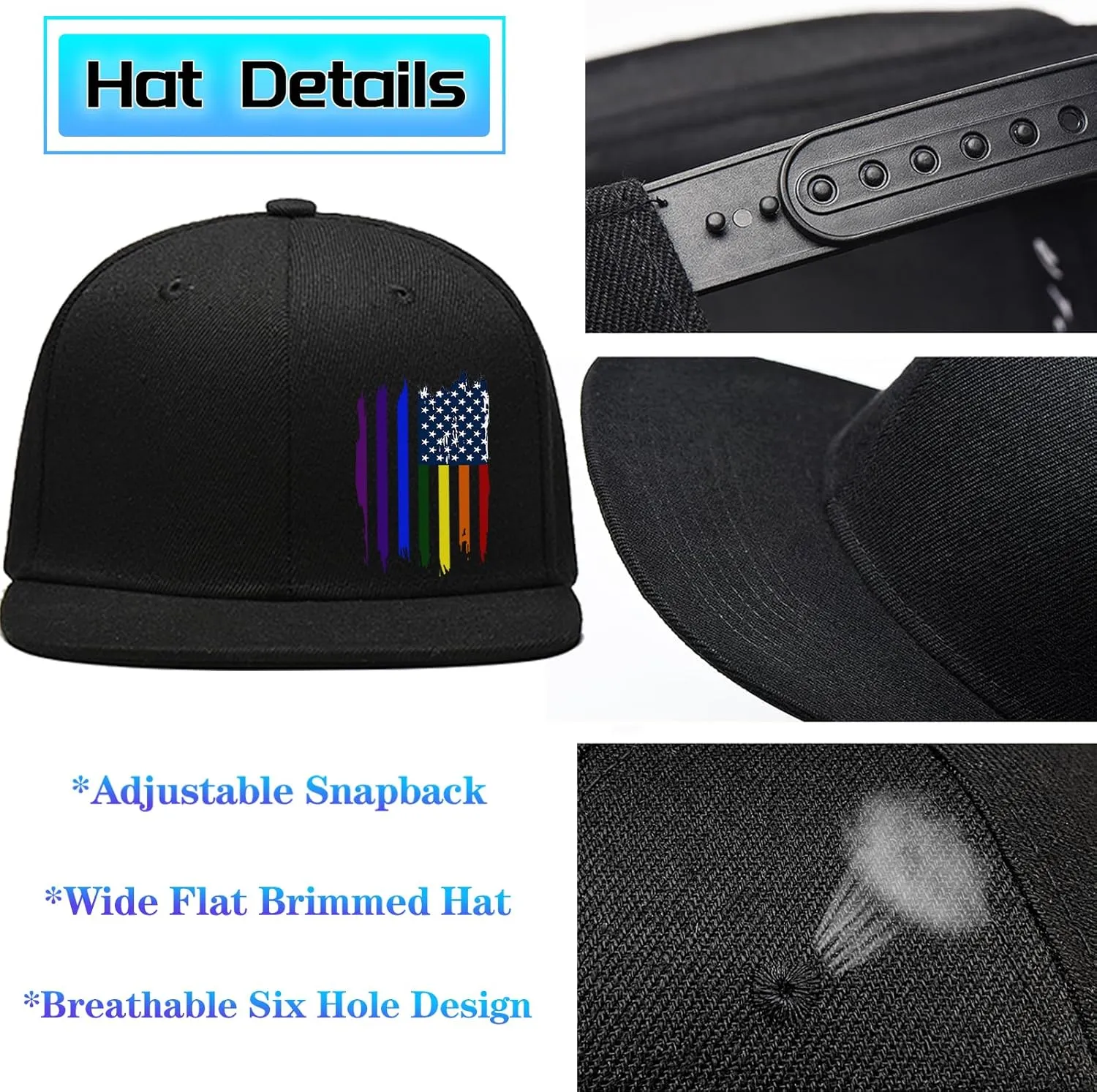 Snapback hat for Men Flat Bill Hats for Men Fitted Baseball Cap Hats