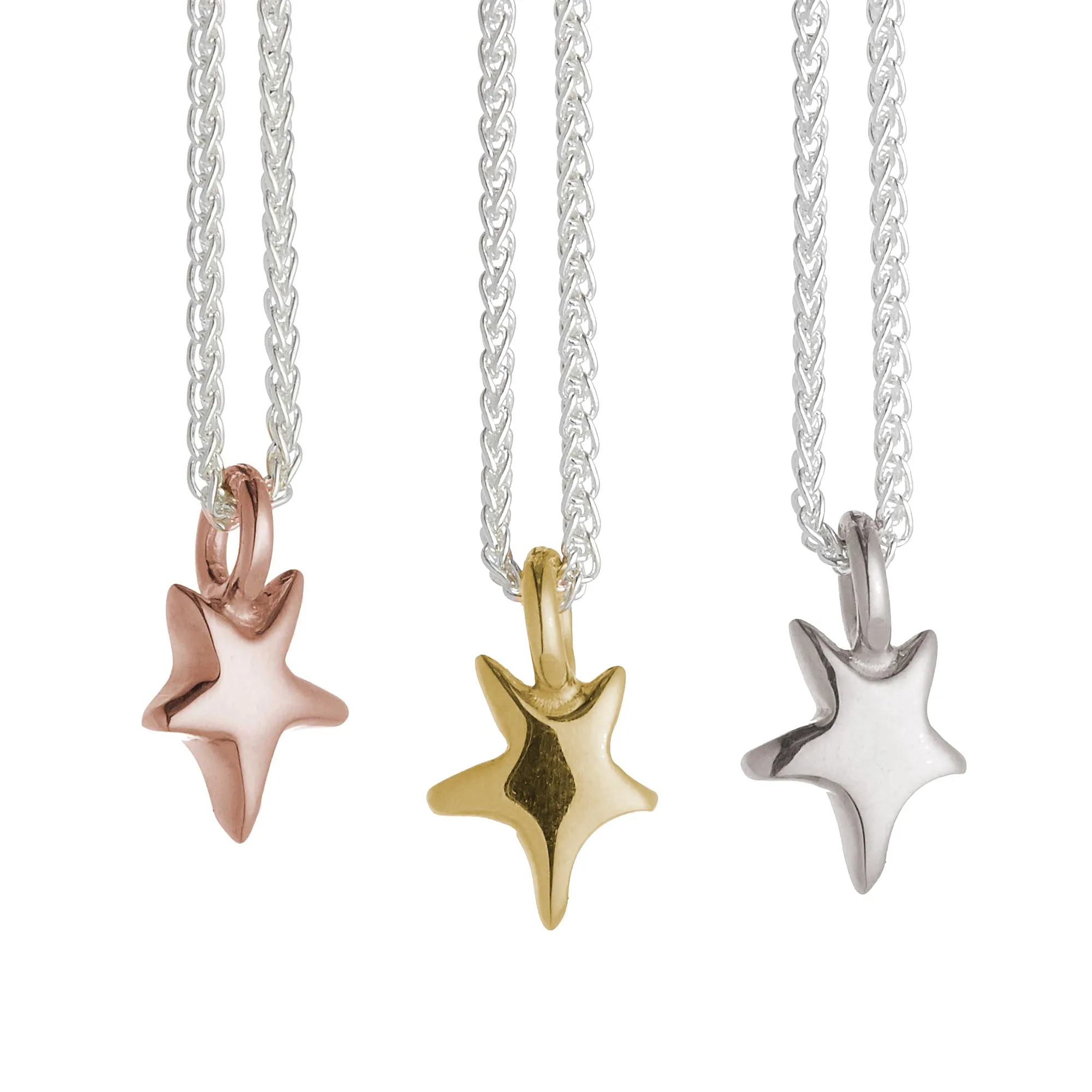Stardust Solid Silver & Rose Gold Necklace
