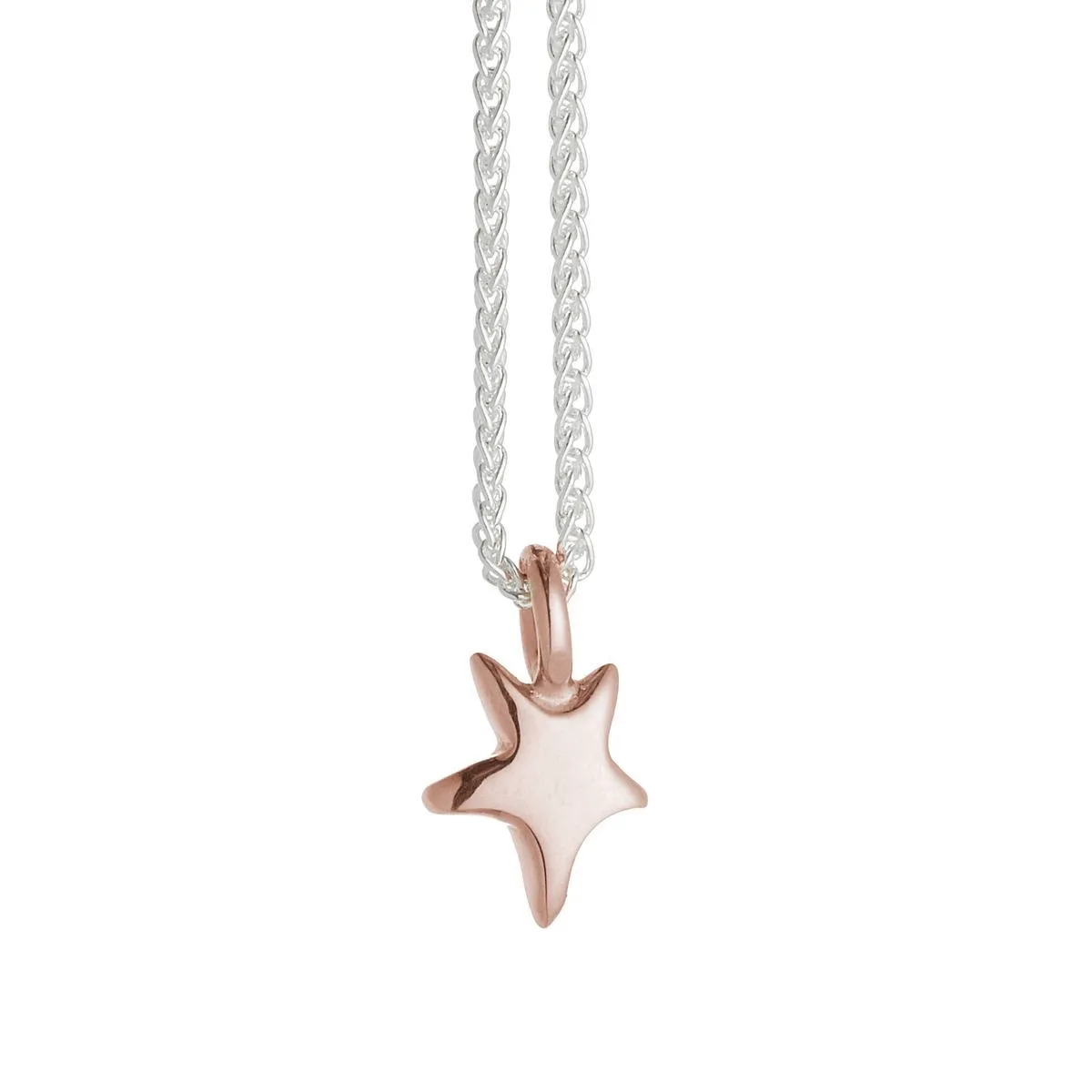 Stardust Solid Silver & Rose Gold Necklace
