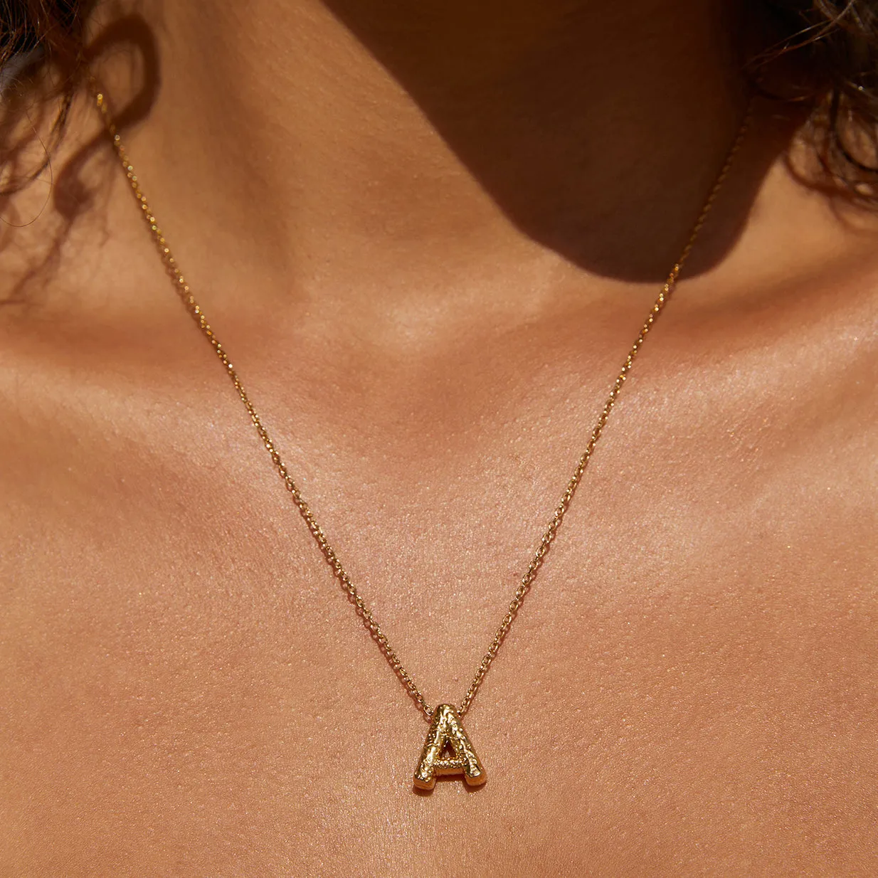 Statement Gold Letter Necklace