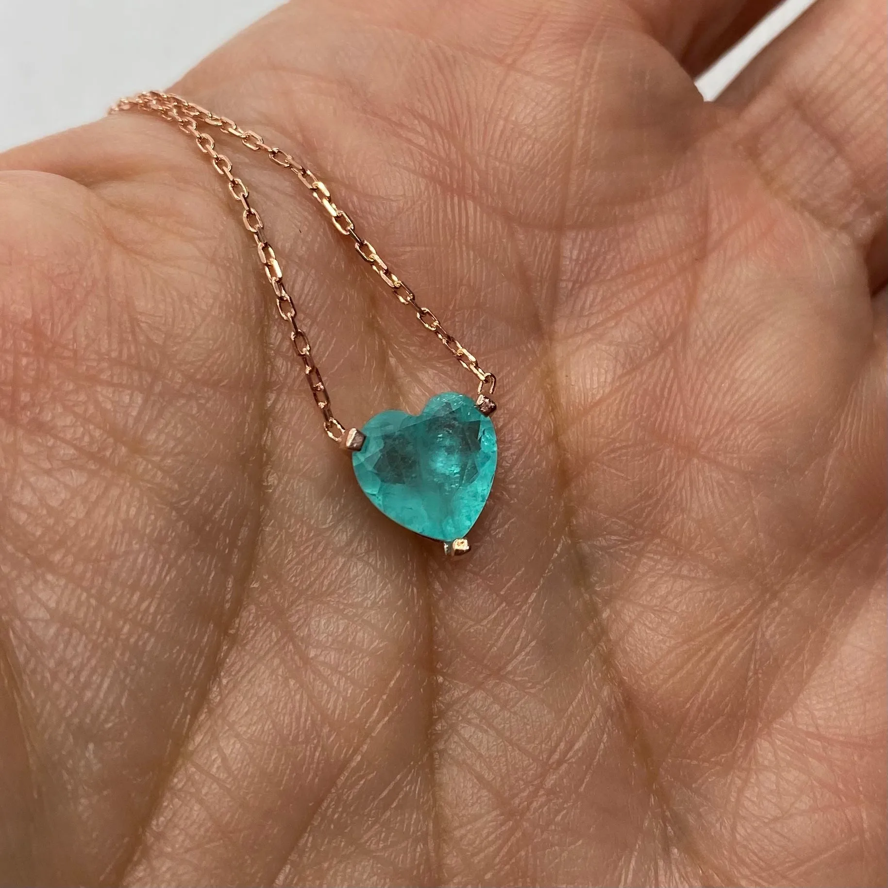 Statement necklace with heart shaped stones
