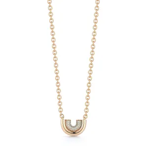 THOBY 18K GOLD AND DIAMOND TUBULAR NECKLACE