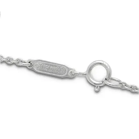 Tiffany & Co. White Gold Diamond Large Petal Key Pendant And Chain