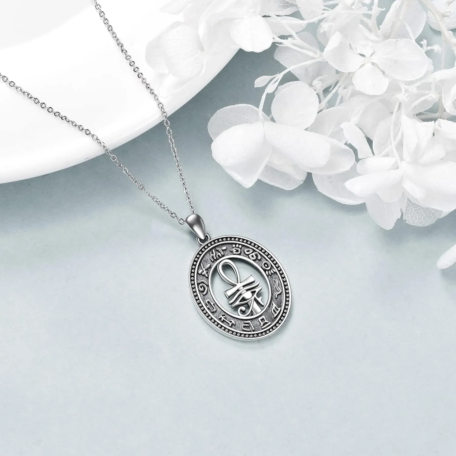 Witches Knot Necklace Pendant 925 Sterling Silver Celtic Knot Triquetra Trinity Pendant Necklace Jewelry for Women