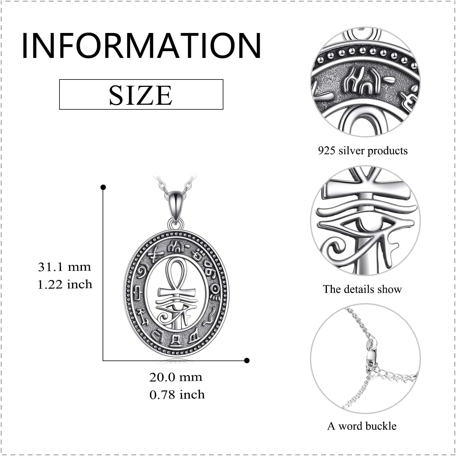 Witches Knot Necklace Pendant 925 Sterling Silver Celtic Knot Triquetra Trinity Pendant Necklace Jewelry for Women
