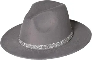 Women Diamond Fedora Unisex Wide Brimmed Jazz Top Hat Classic Elegant Panama Hat Gentleman Hat