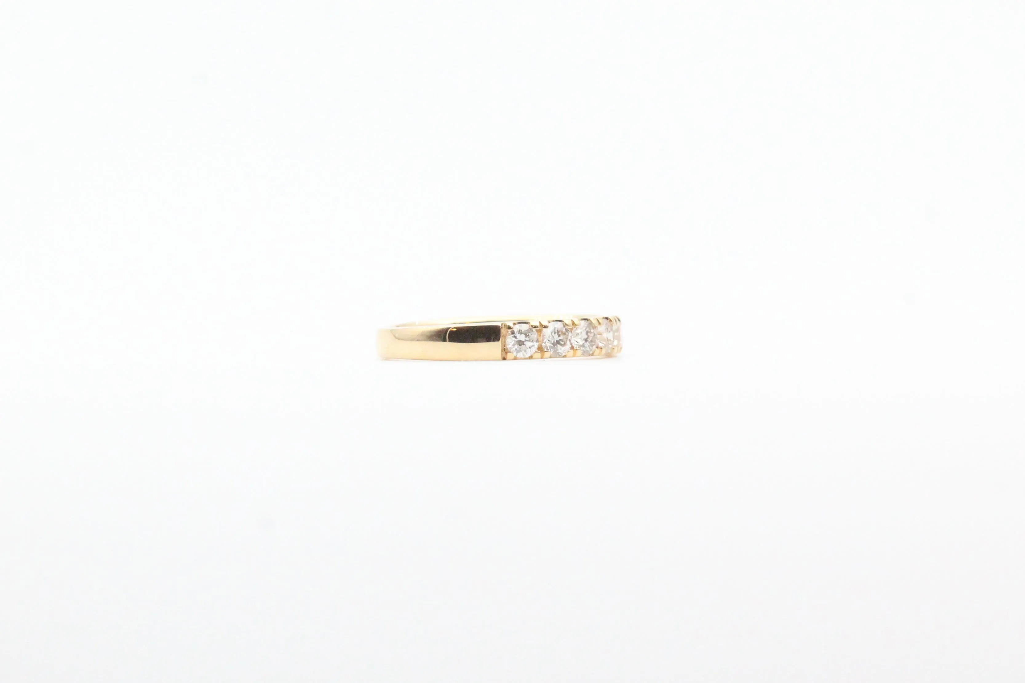 Yellow Gold Diamond Straight Band