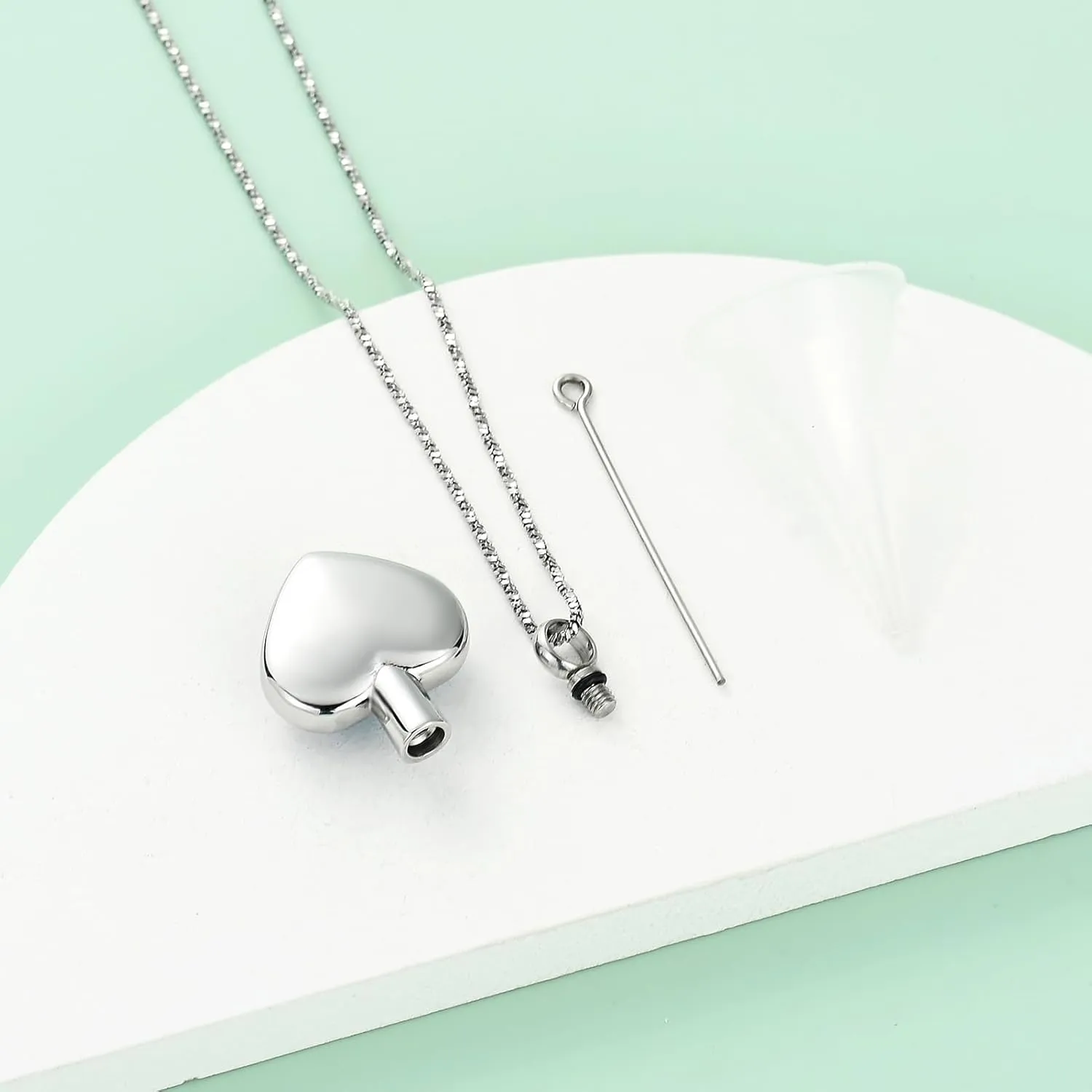 Yinplsmemory Sea Turtle Urn Necklaces for Ashes for Women Men Stainless Steel Crystal Heart Urn Locket Pendant Keepsake Memorial Cremation Jewelry